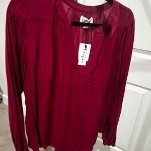 Velvet by Graham & Spencer Raspberry Red Blouse